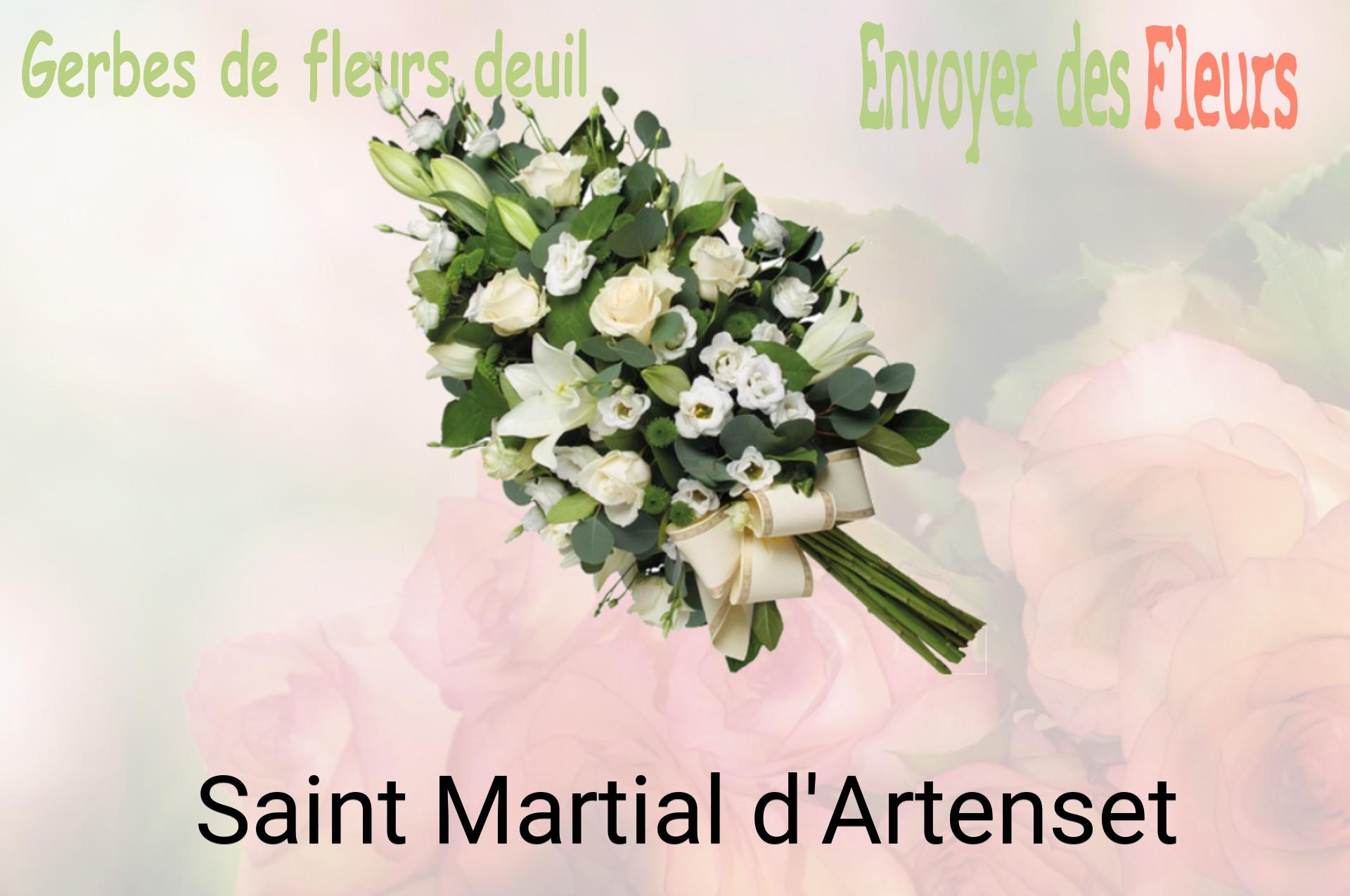 Gerbe de fleurs de deuil livrée à Saint-Martial-d'Artenset